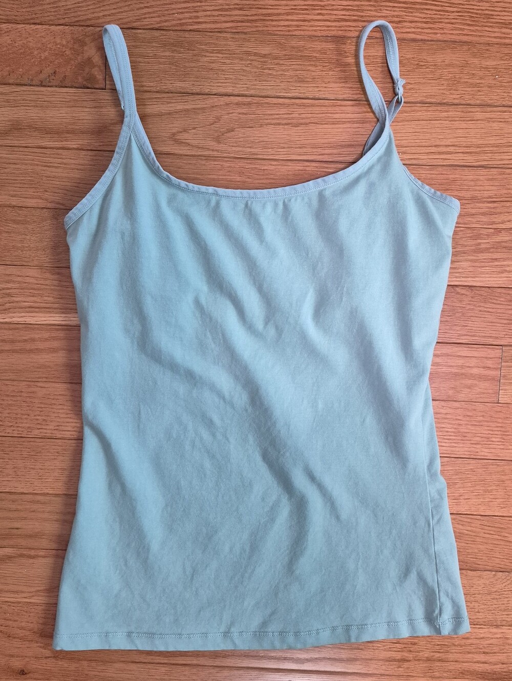 Pact Organic Cotton Adjustable Strap Camisole With Built In Bra - Light Green 💚